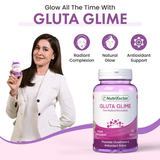 Gluta Glime - Advanced L-Glutathione, Vitamin C, E and ALA Supplement for Youthful Skin