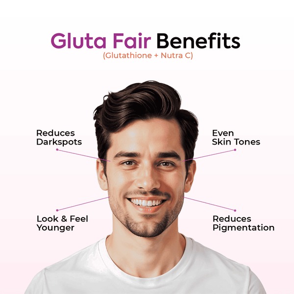 gluta fair l glutathione with vitamin c Glutathione Supplement: Nutrifactor Gluta Fair for Skin Brightening & Detox  | 10x Absorption | Powerful Antioxidant for Radiant Glow