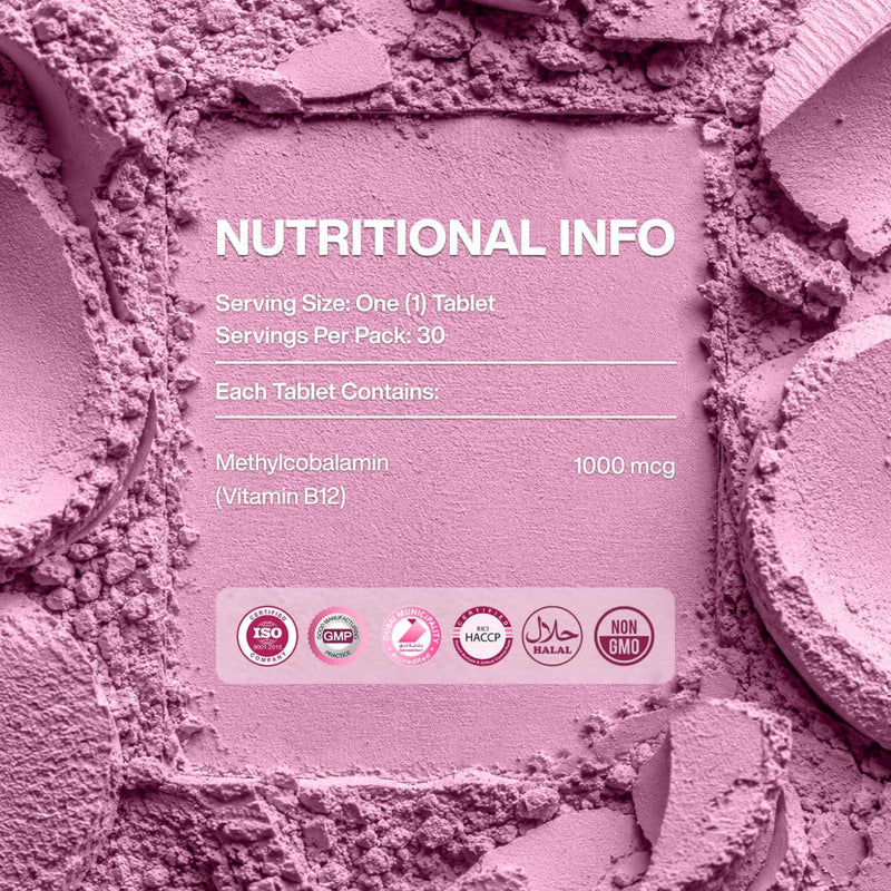 Bfactor 12 - 1000mcg Methylcobalamin Vitamin B12