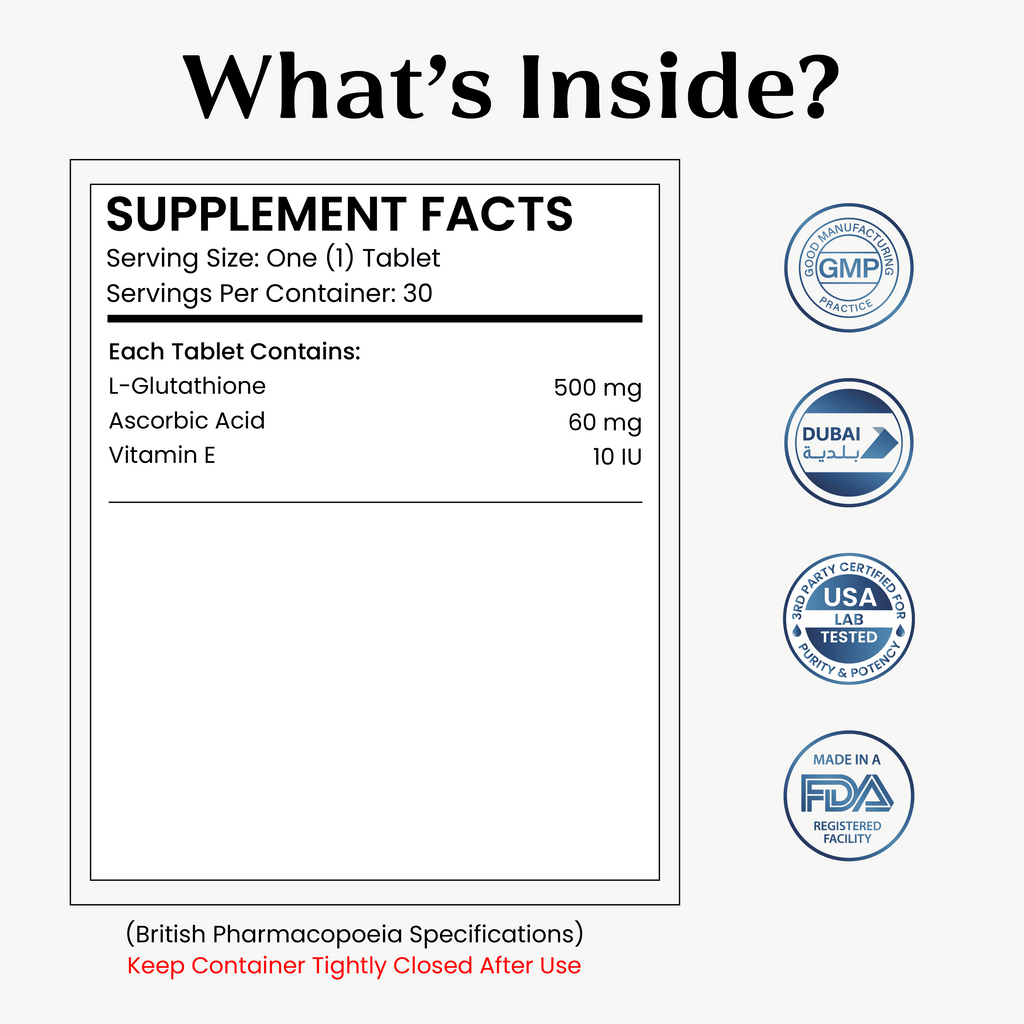 Shop Gluta Fair with Glutathione 500mg, Vitamin C & E for Antioxidant Support Nutrifactor Gulf Shop Gluta Fair with Glutathione 500mg, Vitamin C & E for Antioxidant Support Nutrifactor Gulf